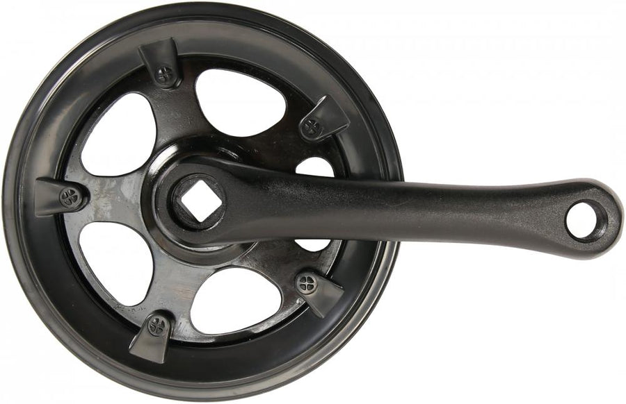 Miranda Kettenradgarnitur 140 mm 32 Zähne Vierkant mit Kettenschutzring Schwarz
