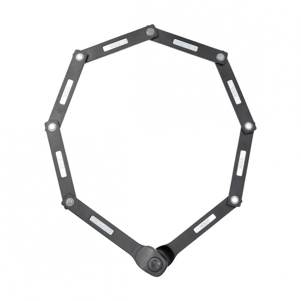 Schwarzes AXA Faltschloss Fold Lite 100 Code 100, leichtes und sicheres Fahrradschloss.