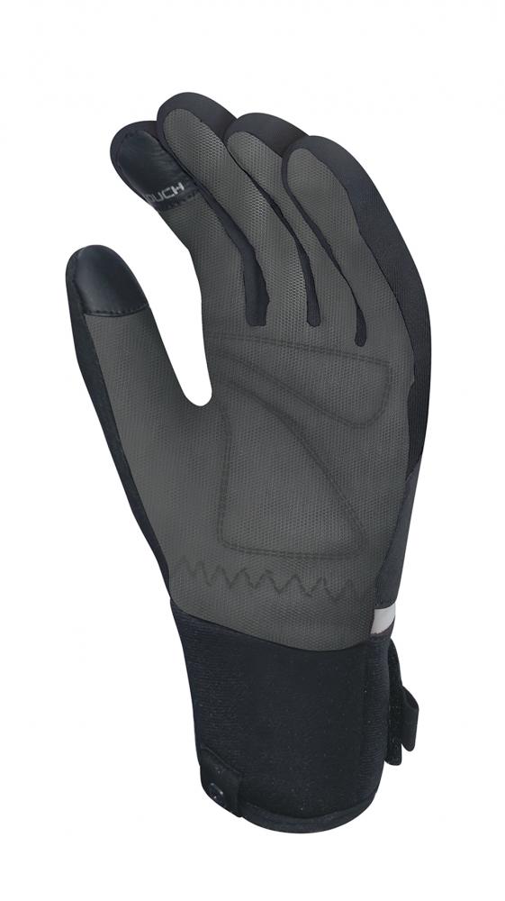 CHIBA Phantom - Radhandschuhe Softshell, winddicht, Touchfinger, schwarz/schwarz, Gr. M
