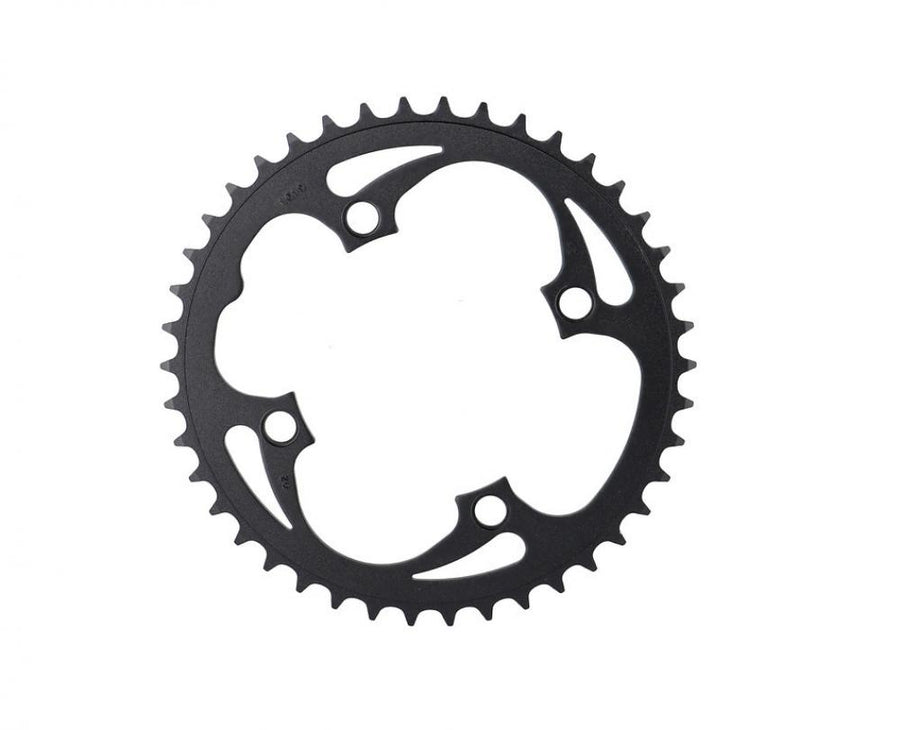 Schwarzes Aluminium Kettenblatt 42 Zähne für Singlespeed Fahrräder.