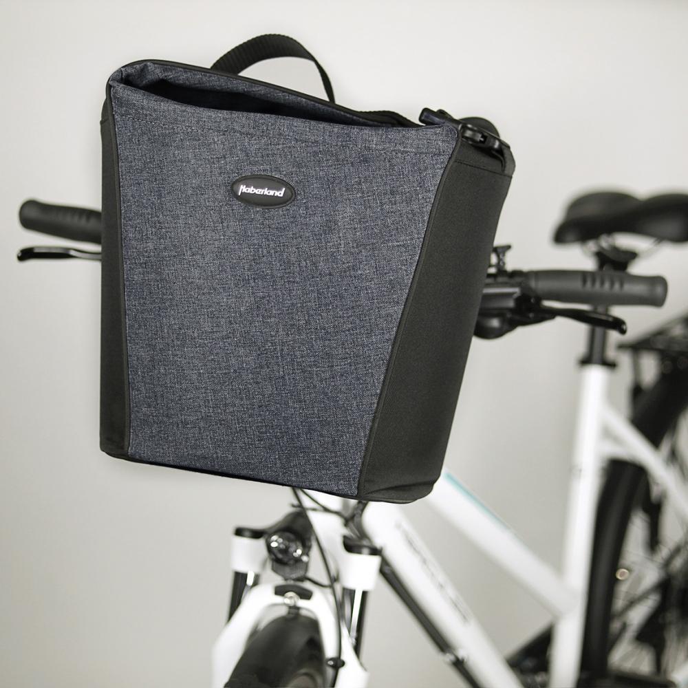 Haberland Lenkertasche Britta anthrazit/schwarz - praktische Lenkertasche mit KLICKfix