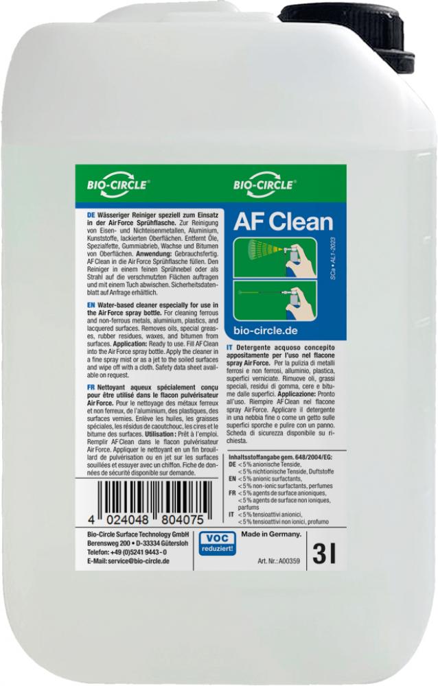 Bio-Circle Bremsenreiniger AF Clean 3 L L - kennzeichnungsfreier Oberflächenreiniger in moderner Ausführung