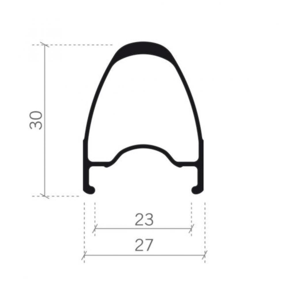 Vision Laufradsatz Trimax Aero Gravel i23 622x23x30 mm Schwarz - schneller Gravel-Aero-Laufradsatz