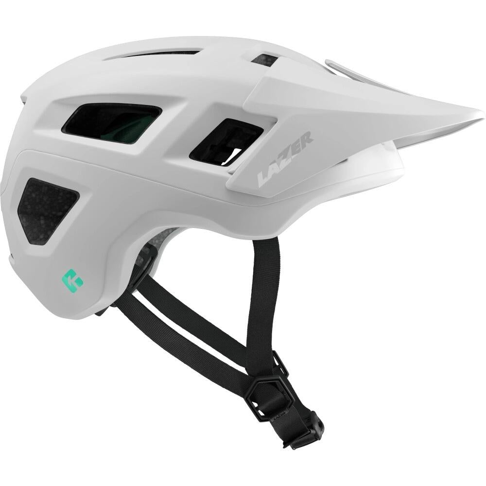 LAZER Helm Coyote KinetiCore MTB Matte Full White L - sicherer MTB-Helm mit Komfort