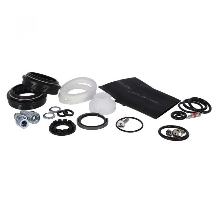 RockShox XC30 Federgabel Service Kit 11.4015.539.020 mit Dichtungen, Schrauben und Ersatzteilen zur Wartung.
