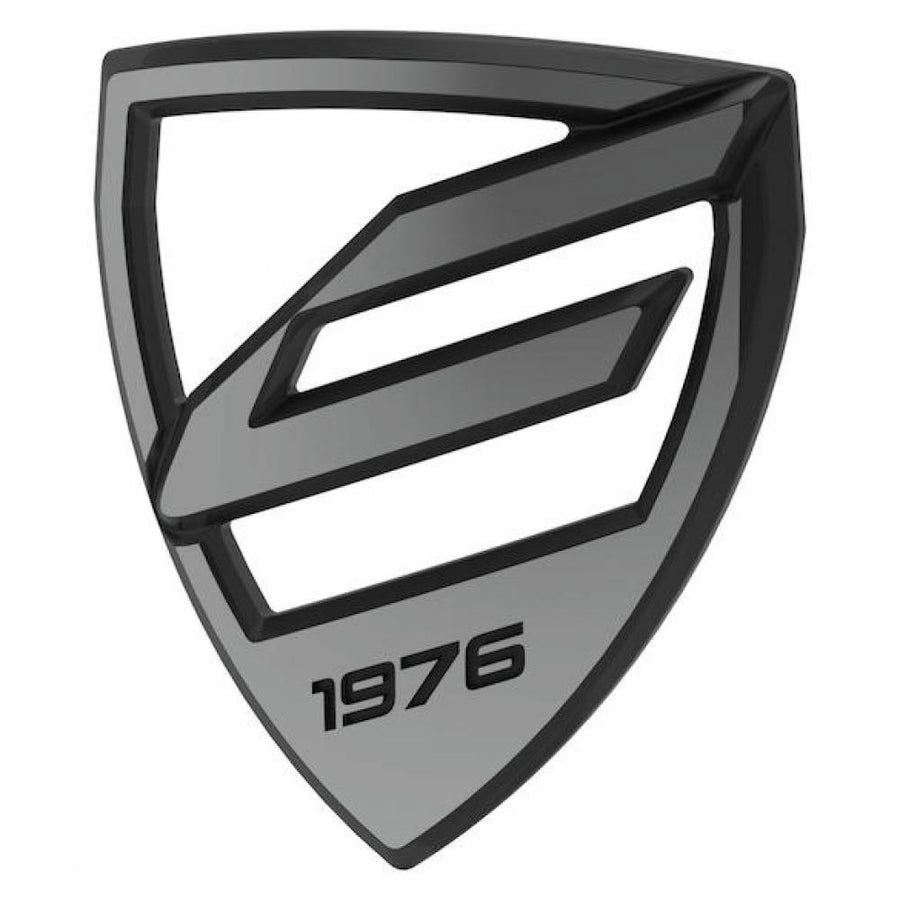 Centurion Steuerrohrplakette 45 mm Chrom/Schwarz - stilvolle Front für dein E-Bike
