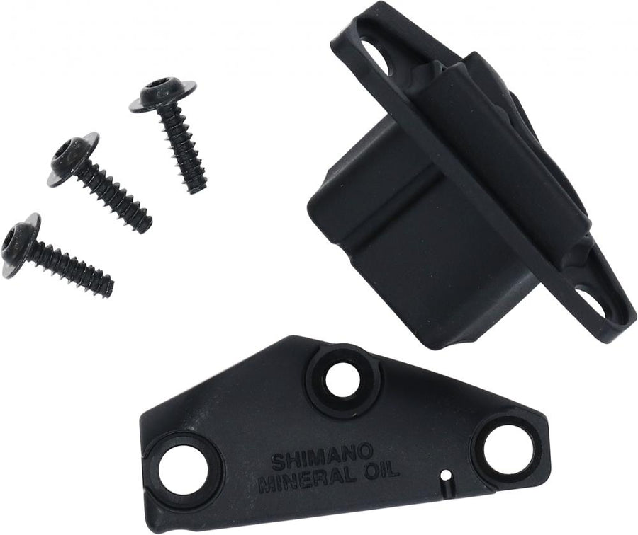 SHIMANO STRX400 Abdeckung Bremseinheit rechts für Rennrad/City Scheibenbremse, inkl. Schrauben und Mineralöl-Deckel.