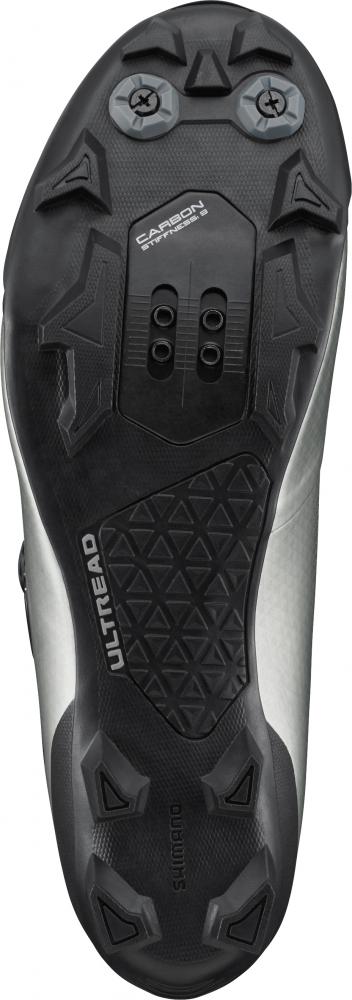 SHIMANO Fahrradschuhe XC703 Herren/Damen MTB SPD Größe 47 Silber - XC-Schuh für Cross-Country