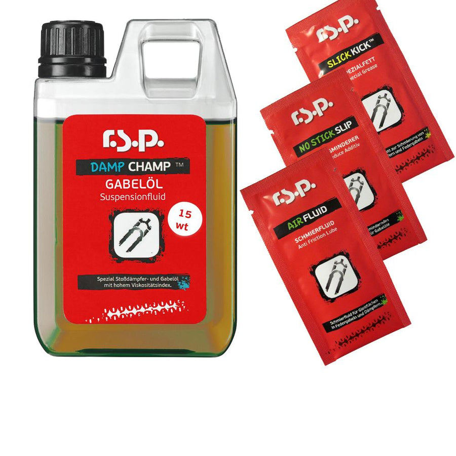 r.s.p. Damp Champ Suspension Service Kit 15 wt - Professionaler Gabel- und Dämpferservice