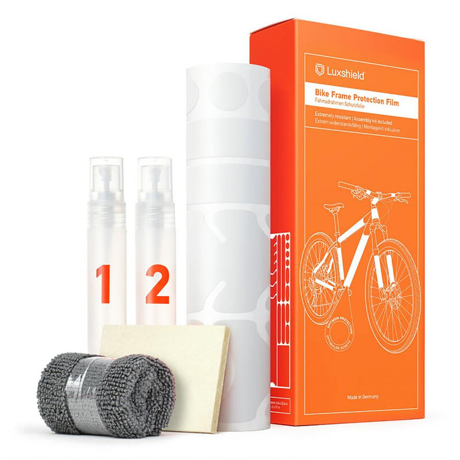 Luxshield Lackschutzfolie Bike Universal Transparent - unsichtbarer Rahmenschutz aktuelle Generation