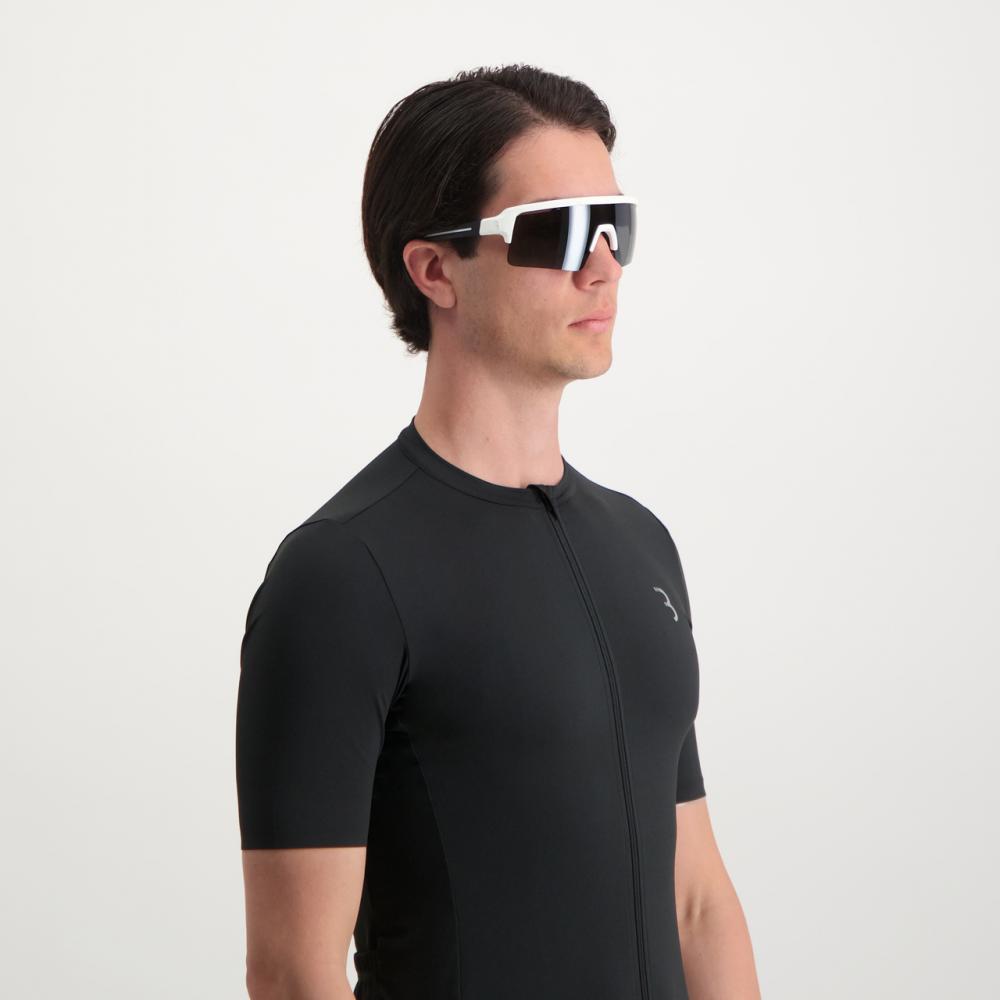 BBB Cycling BBB sportbrille Fuse PC flash Größe M matt weiß - leichte Sportbrille mit Top-Sicht