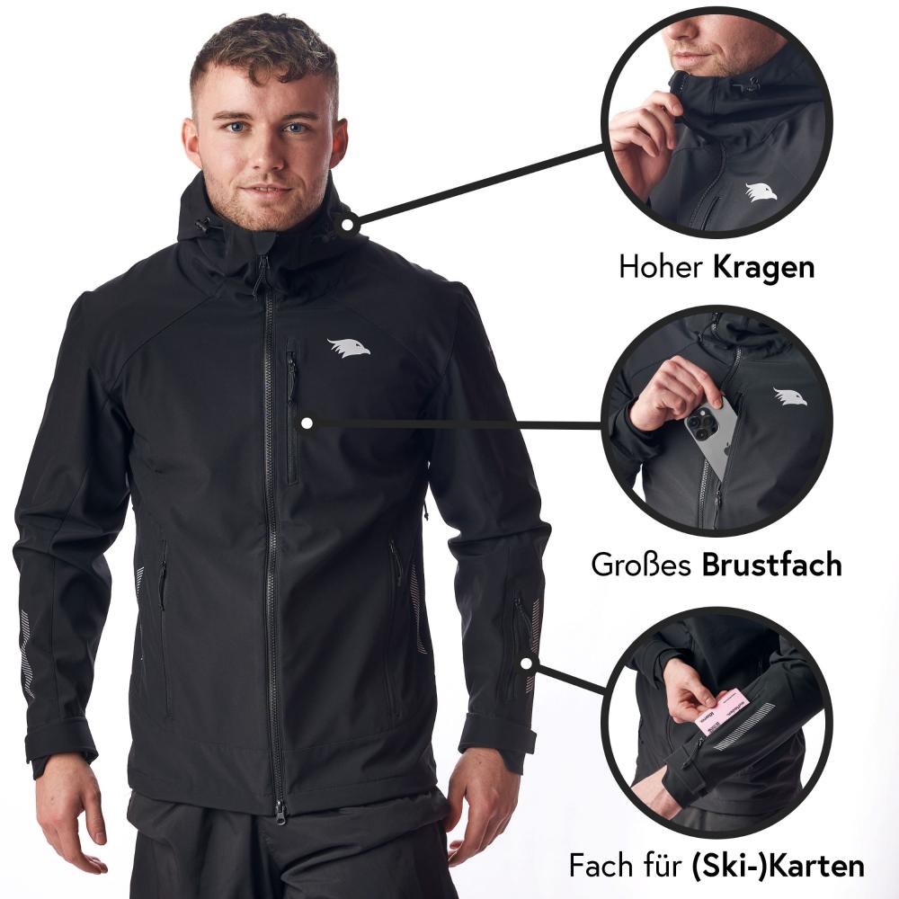 Valkental Herrenjacke Softshell 5XL schwarz