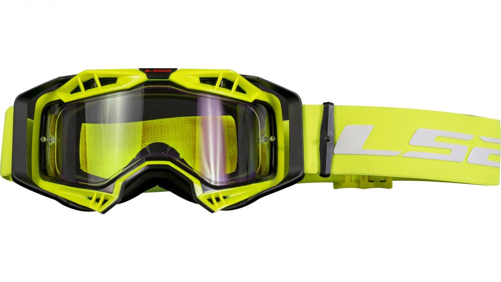 LS2 Crossbrille Aura Enduro Schwarz / Gelb