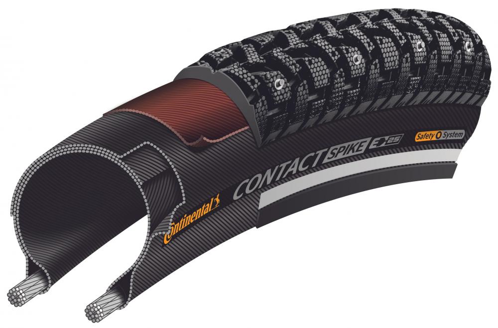 Continental Reifen Contact Spike 120 28x1.25\" 32-622 schwarz Reflex E-25 Draht