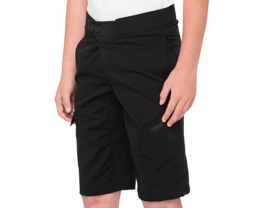 100% Ridecamp Youth Short 22" navy - komfortable All-Mountain Bikeshort für junge Rider