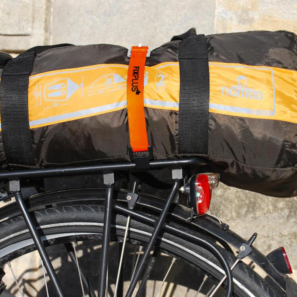 FixPlus Spannband Set Rack Pack 46 46 Orange/schwarz - sichere Gepäckbefestigung am Gepäckträger