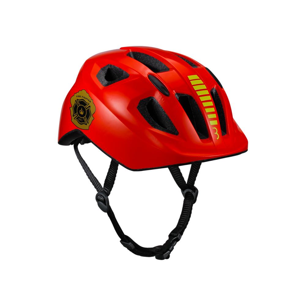 BBB Cycling BBB helm Hero M (52-56cm) M Feuerwehrmann-Design - sicherer Kinder-Fahrradhelm