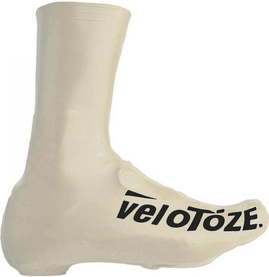 VeloToze Überschuhe 2.0 lang Größe M Weiß - Wasserdicht & aerodynamisch