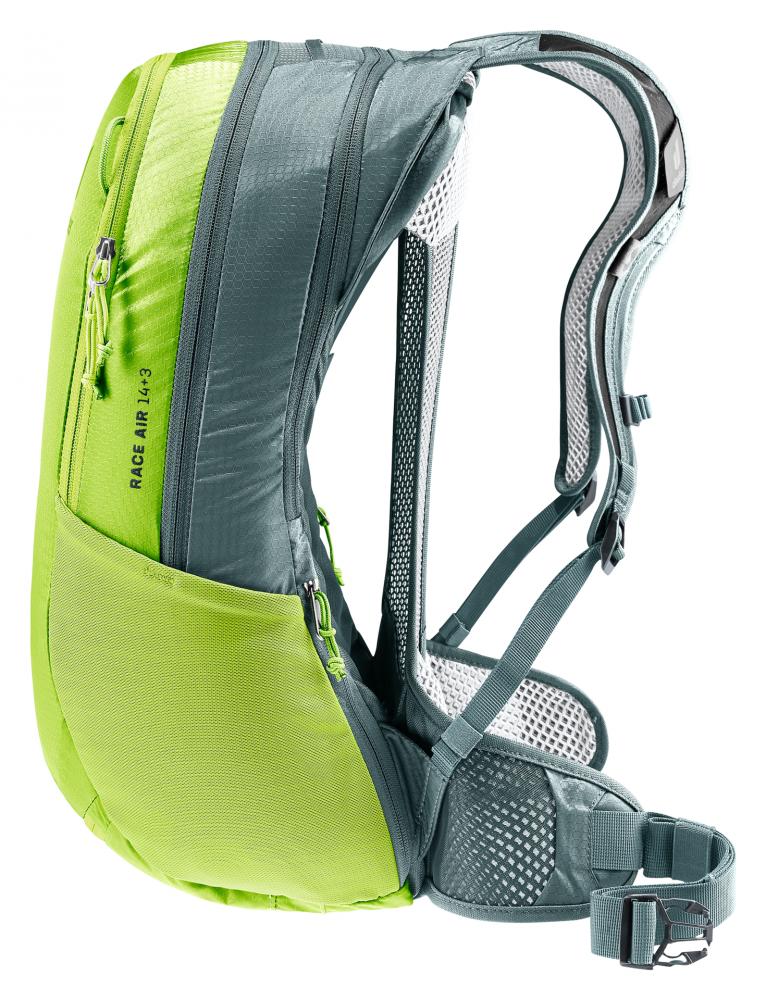 Deuter Race Air 14+3 Fahrradrucksack Citrus-Graphite - extrem leichter Bike-Rucksack mit Aircomfort