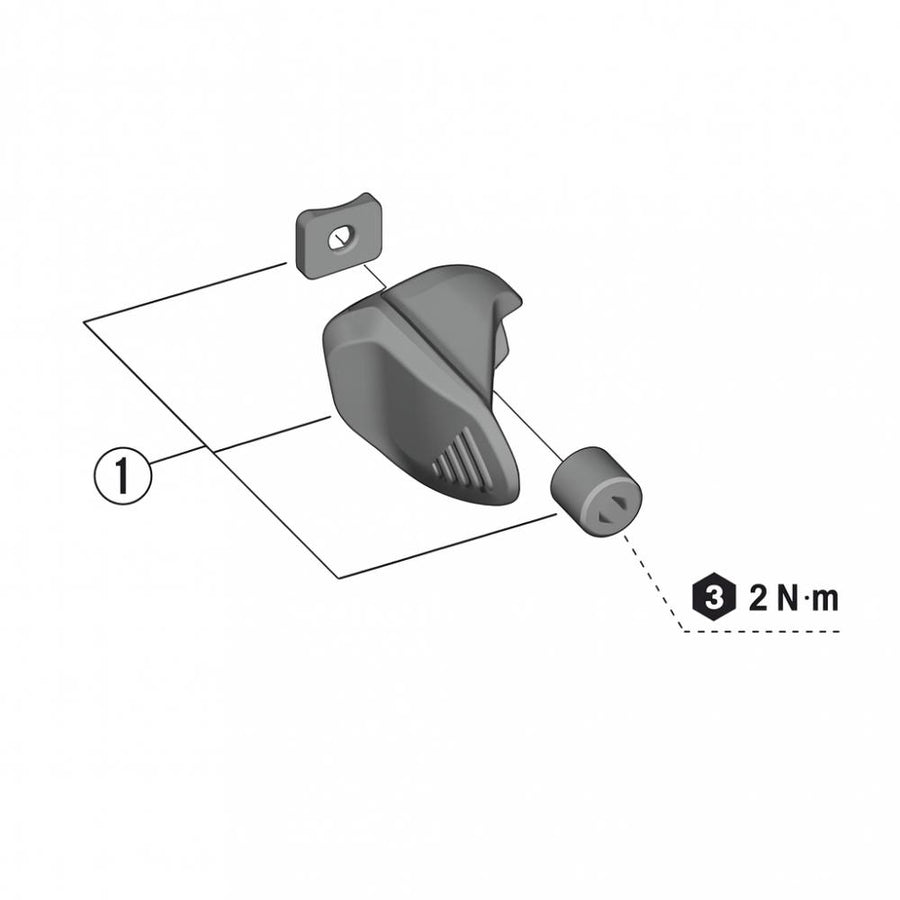 SHIMANO Hebel X Baugruppe f.SW-M9250-R/IR rechts - Ersatzhebel für E-MTB Schalter