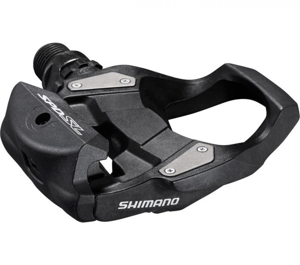 SHIMANO Pedal PD-RS500 SPD-SL, schwarz, einsteigerfreundliches Straßenpedal.
