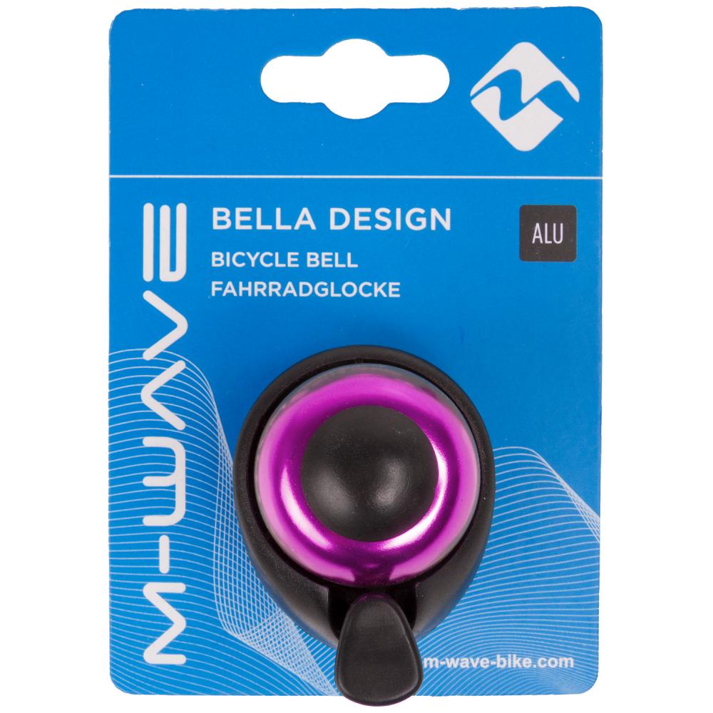 M-WAVE Mini-Glocke Alu Pink schwarzes Kunststoff-Unterteil