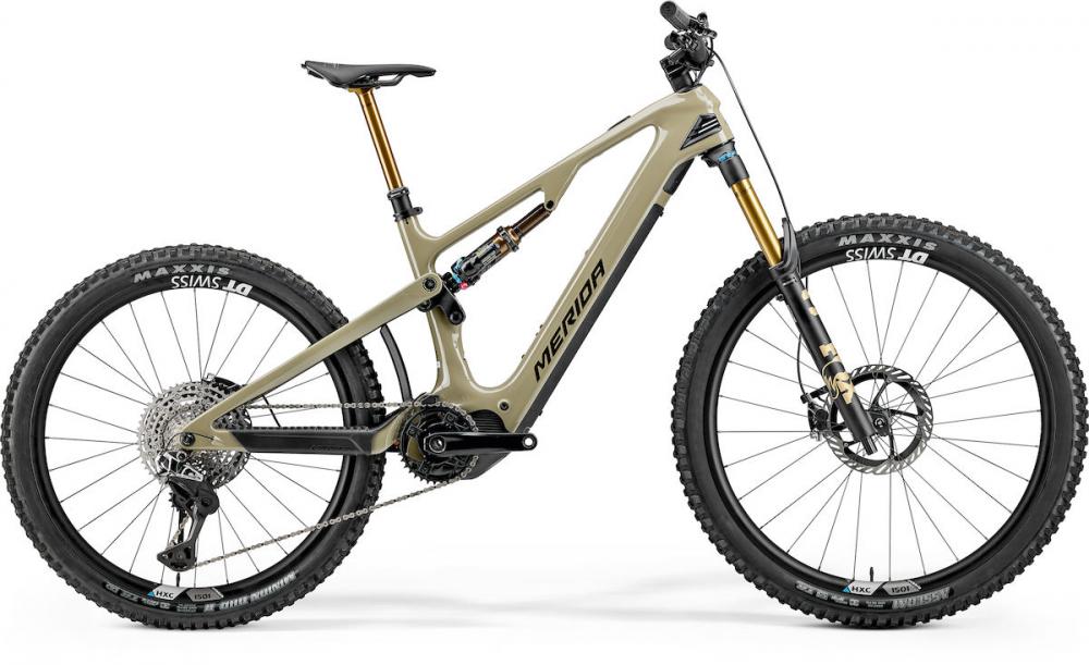 MERIDA eONE-SIXTY LIMITED E-Mountainbike Fully - Größe XL - Shimano EP801 - 600 Wattstunden - Carbonrahmen - oak bark golden black