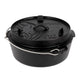 Petromax Feuertopf ft6-t: Gusseiserner Dutch Oven, 5,5 l, für 48 Personen, ideal für Lagerfeuer, Grill, Backofen und Herd, ohne Füße, sofort einsatzbereit