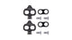 Look X-Track Pedalplatten grau, SPD kompatibel, 6° Bewegungsfreiheit, inkl. Schrauben