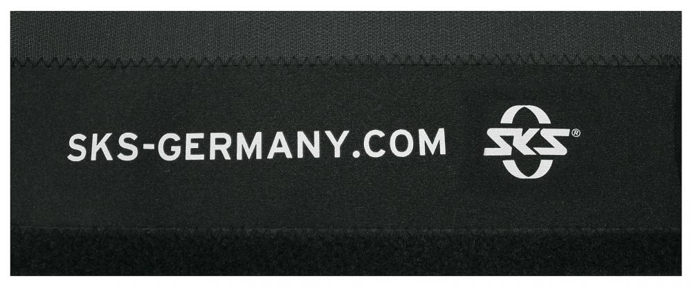 SKS Neopren Kettenstrebenschutz 21x11cm  robuster, dehnbarer Schutz mit langem Klettverschluss, verhindert zuverlässig Beschädigungen und Kratzer