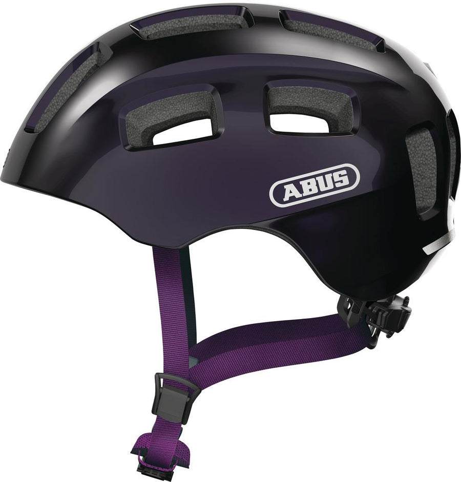 Abus Kinderhelm Youn-I 2.0 black violet Gr. S 48-54 cm