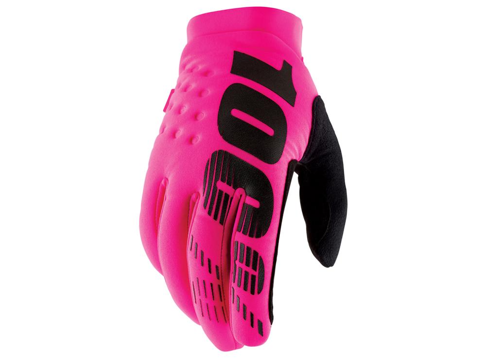 100% Brisker Cold Weather Glove XL Neon Pink - warmer MTB-Handschuh mit direktem Grip