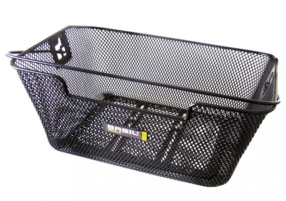 Basil Hinterradkorb Capri Flex 39x30x17cm schwarz engmaschig