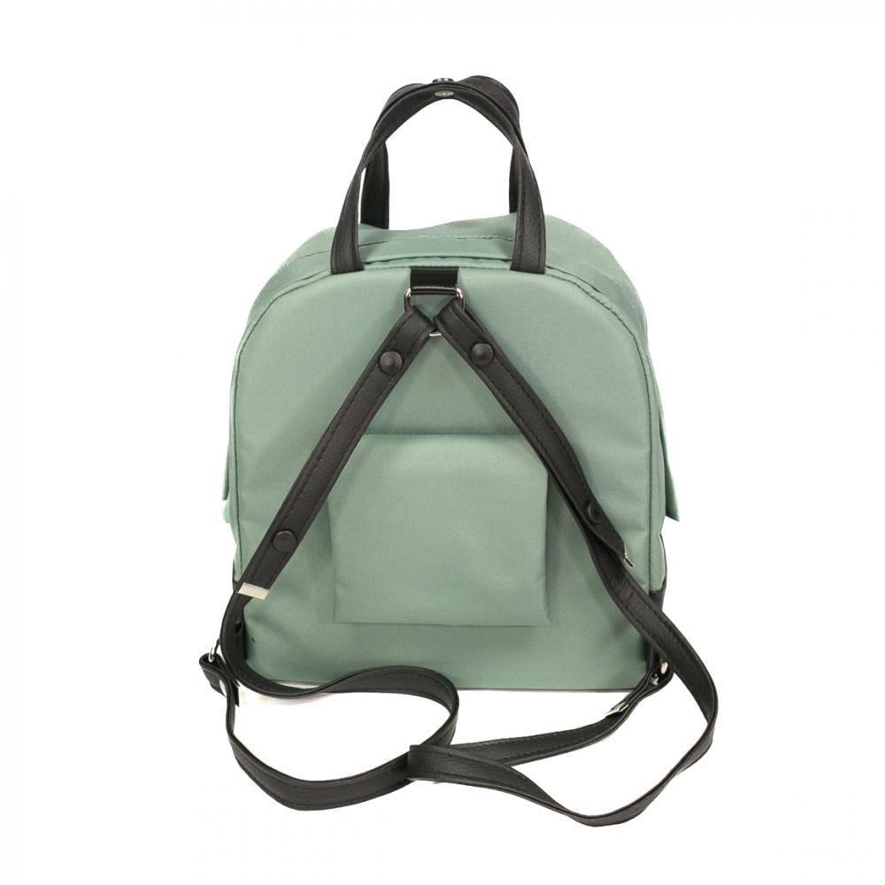Haberland Rucksack-Lenkertasche Bella salbei/sw - flexible Lenkertasche & Rucksack in moderner Ausführung