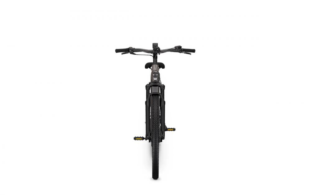 Frontalansicht Kalkhoff ENTICE 3 EXCITE BELT E-Bike moonstonegrey matt, komfortables Allroad-Bike mit Riemenantrieb.