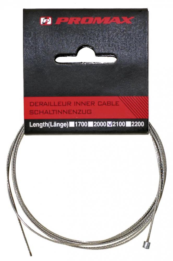PROMAX, Schaltzug, Edelstahl, Slick Cable, mit spezieller Gleitbeschichtung, 1.1x2100mm, gerollt, 1 Stk. auf PROMAX-Karte