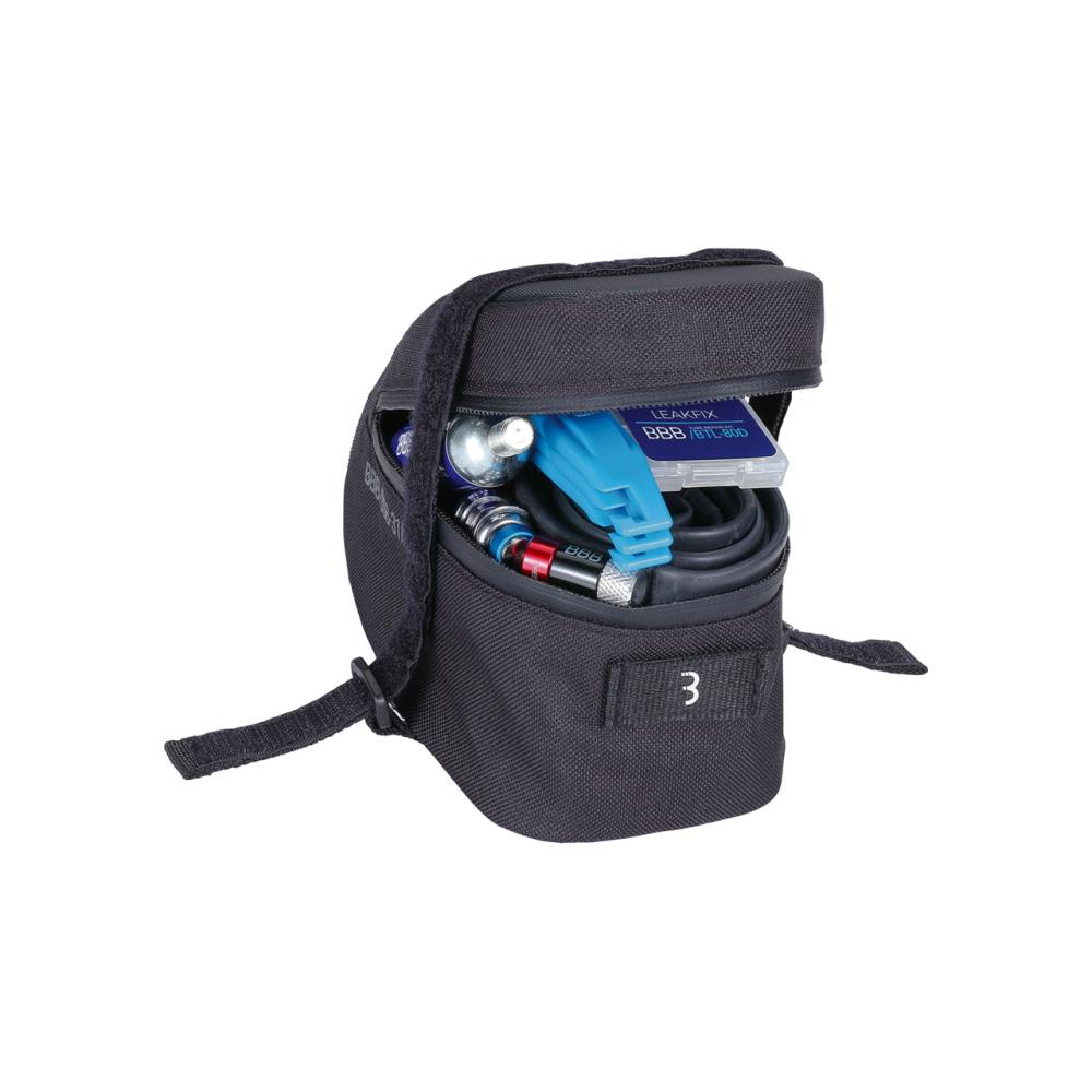 BBB Cycling Satteltasche EasyPack 14.5x8x8.5cm Größe 14 schwarz - kompakter Stauraum unter dem Sattel