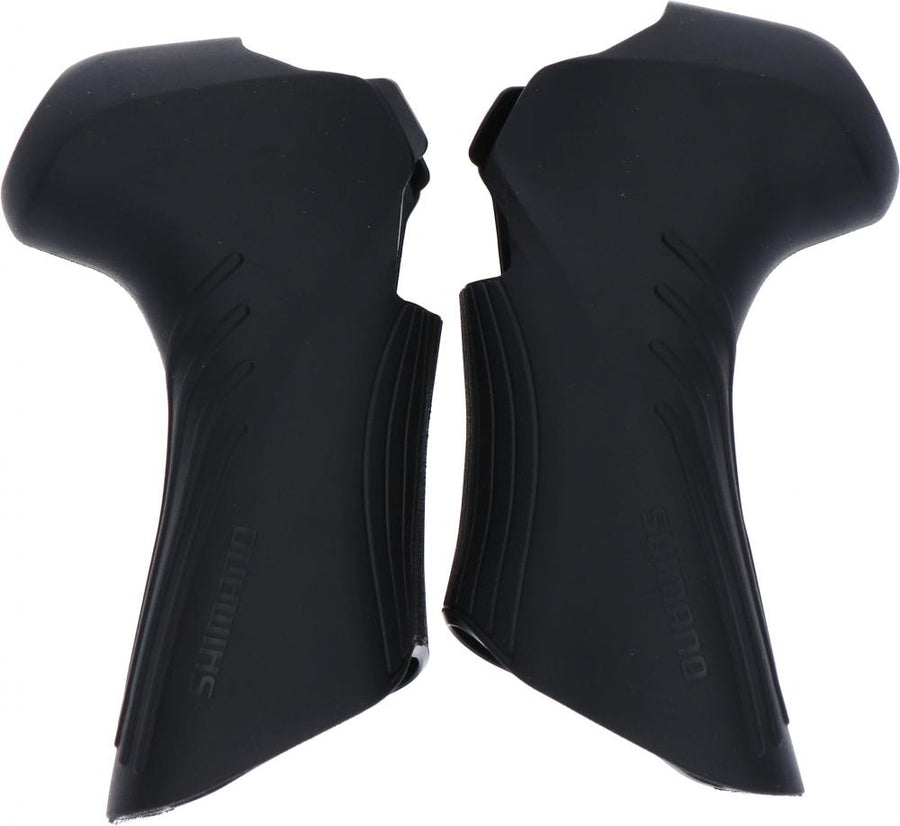 Shimano GRX ST-RX815 Hebelabdeckung Paar, schwarze Griffgummis für Rennrad-Schalt-Bremshebel.