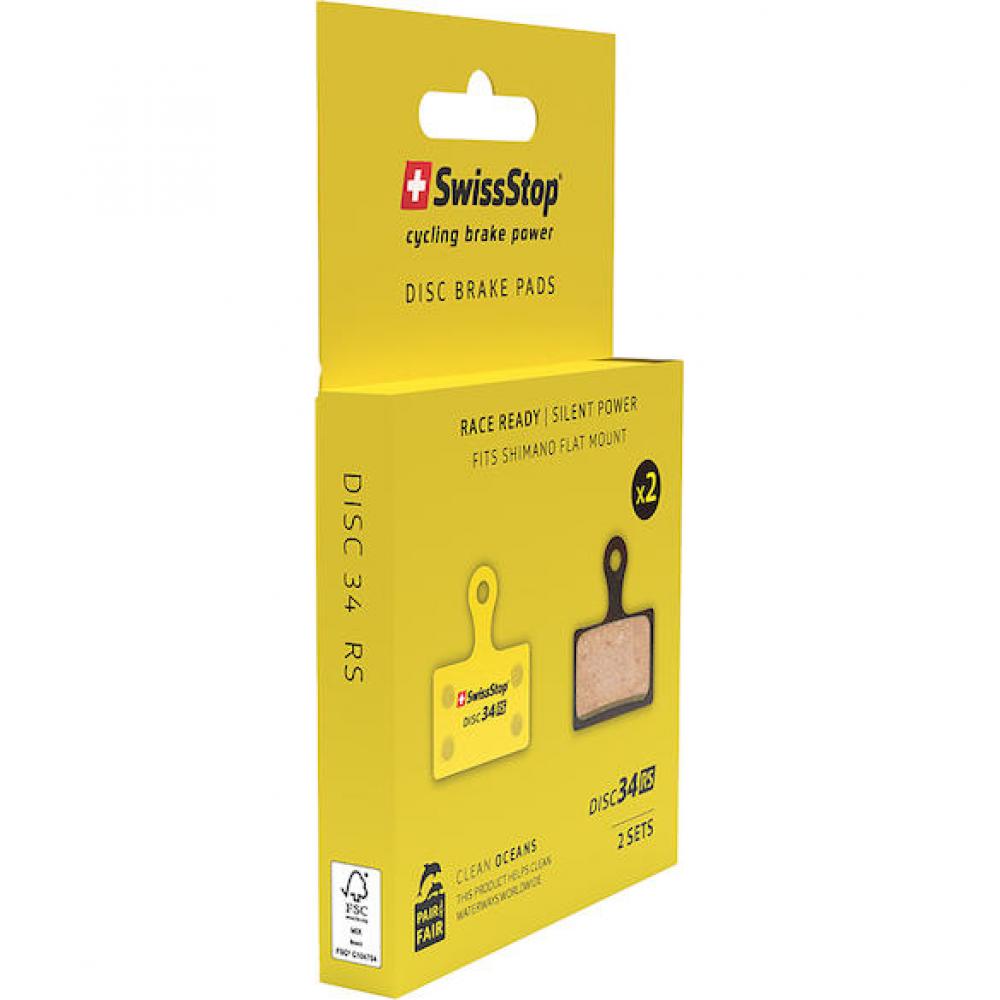 Bremsbeläge SwissStop Disc 34 E Bremsbeläge 34 - leistungsstarke Scheibenbremsbeläge für Shimano