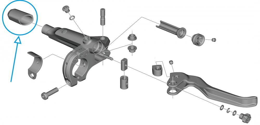 SHIMANO rechte Abdeckung Y2R09801T - CUES Bremskomponenten