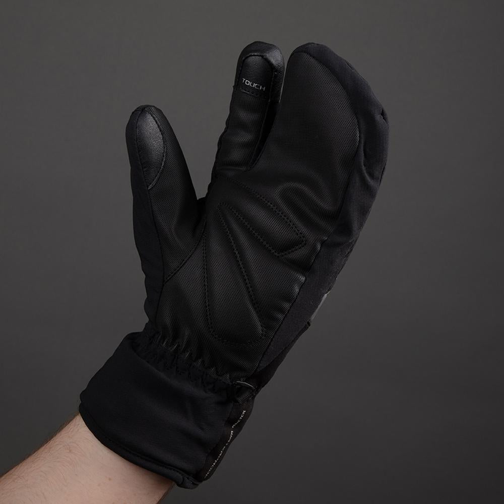 CHIBA Alaska Pro - wasserdichte Lobster Winter-Radhandschuhe, schwarz, XXL