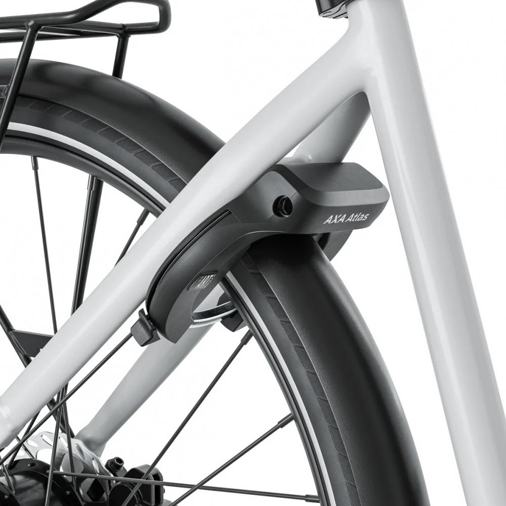 Axa Atlas Rahmenschloss 58 mm Schwarz - Hochsicherheits-Fahrradschloss mit Stahlbügel (direct mount )