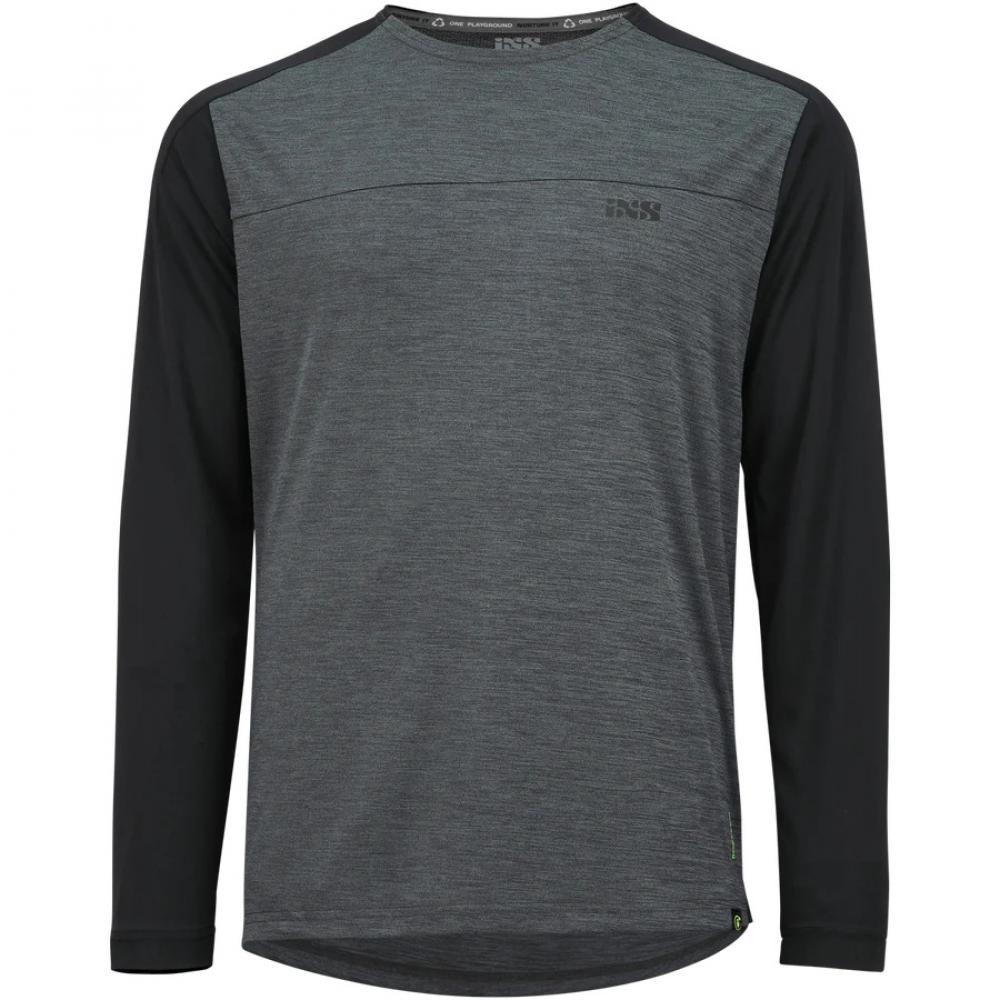 IXS Sports Division iXS Flow X Kids Long Sleeve Jersey KM graphite/black - atmungsaktives Kinder-Bikejersey