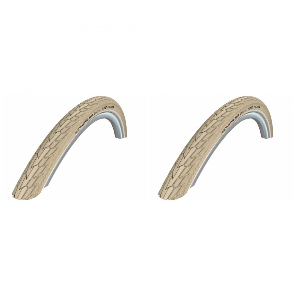 2x Schwalbe Road Cruiser HS484 Drahtreifen 28x1.60 in Beige, Set für City- und Trekkingräder.