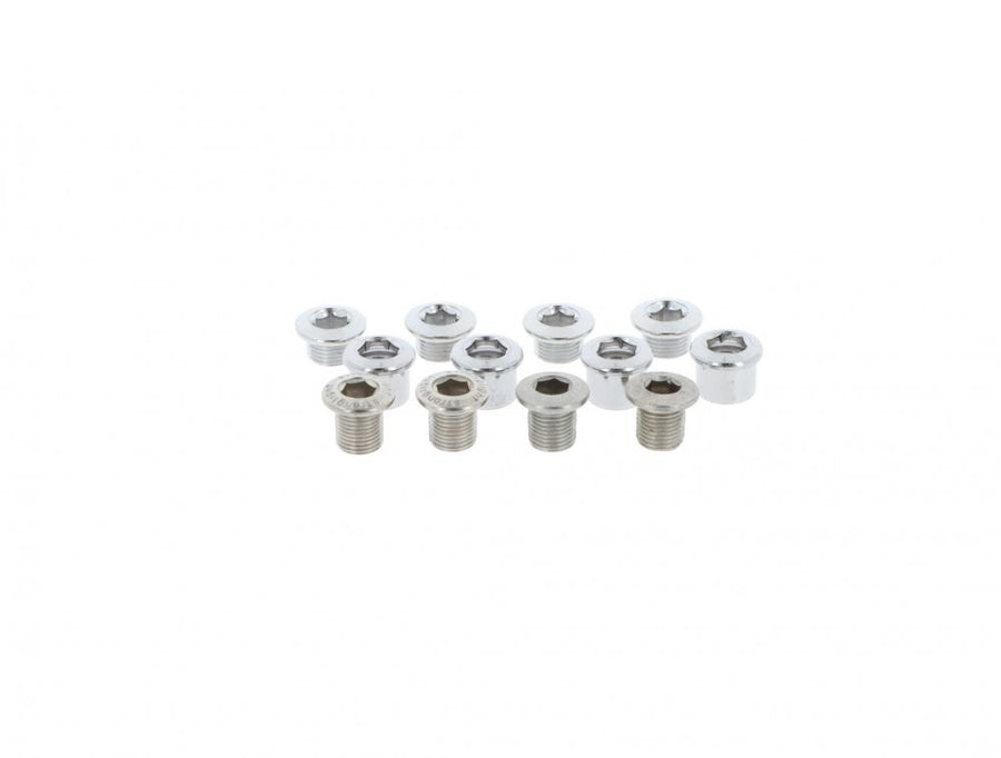 Stronglight Kettenblattschrauben-Set für 4-Arm MTB-Kurbeln, 3-fach, verchromter Stahl, kompatibel nur mit Stronglight Kettenblättern