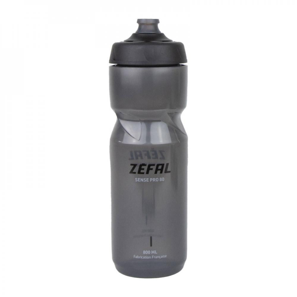 Zéfal Trinkflasche Sense Pro Grau 800 ml - auslaufsichere Sport-Trinkflasche für das Fahrrad.