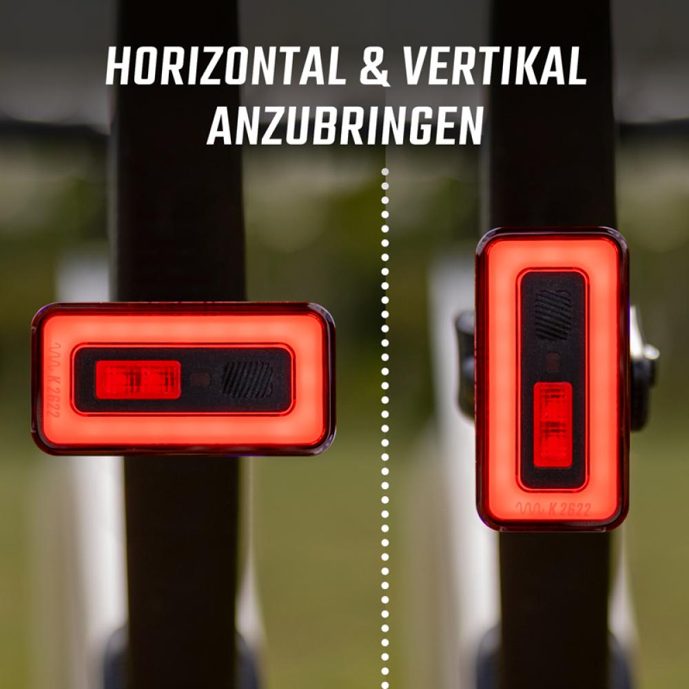 HIRO Sigma Licht HIRO 70 Akku-Rücklicht Schwarz - USB-C - Bremslicht 500m Sichtweite
