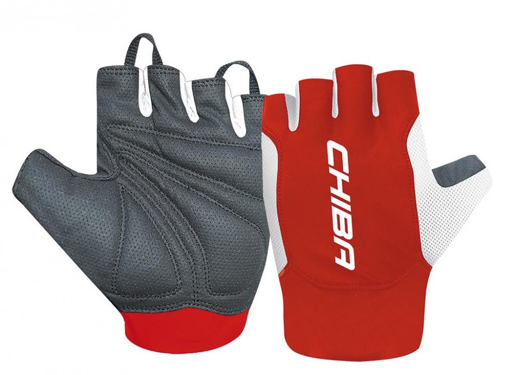 Chiba Handschuhe Mistral kurz Gr. S / 7, schwarz/rot