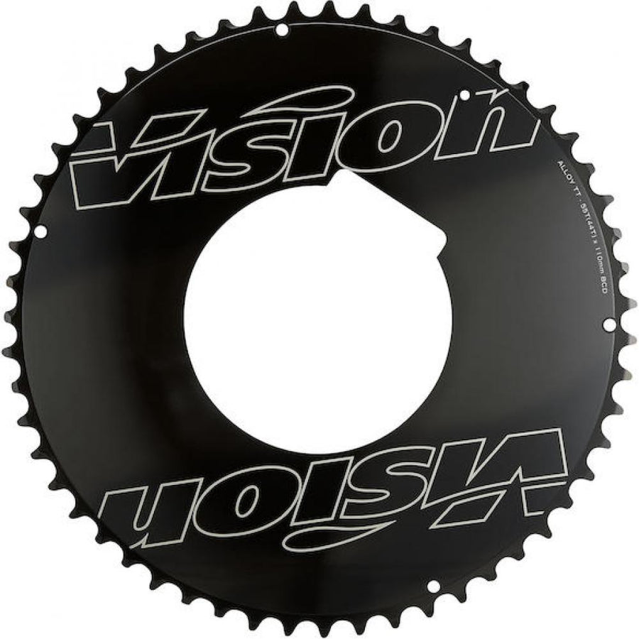 Vision Kettenblatt Road Powerbox Aero 4-Arm 110 mm x 56 T Schwarz - aerodynamische Performance