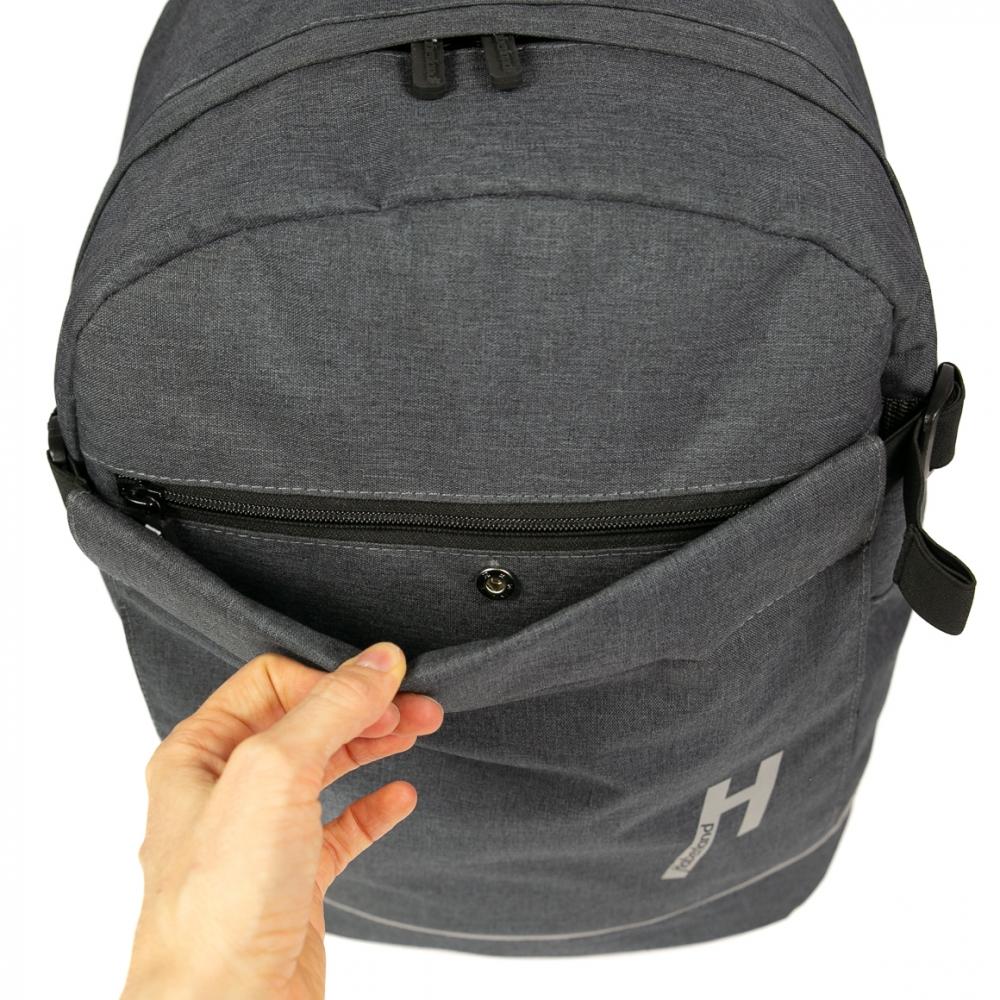Haberland Bike-Rucksack Lucky Active Plus anthrazit - flexible Fahrrad-Rucksack-Kombination